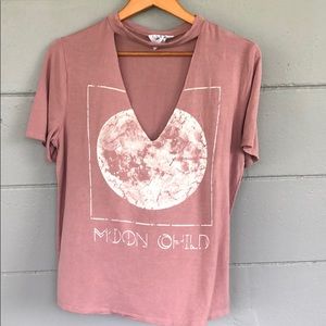 Sadie & Sage mauve pink moon child tee